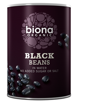 Biona Organic Canned Beans - Black - 400g