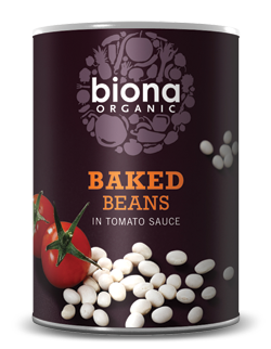 Biona Organic Canned Beans - Baked Beans in Tomato Sauce - 400g